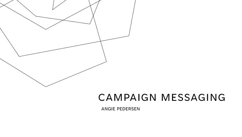 Campaign messaging training cover page